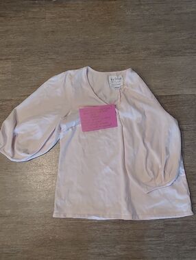 Velvet by Graham & Spencer Pale Pink Balloon Sleeve Top Anthropologie